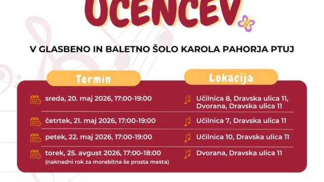 Termini za sprejemni preizkus 2026-2027