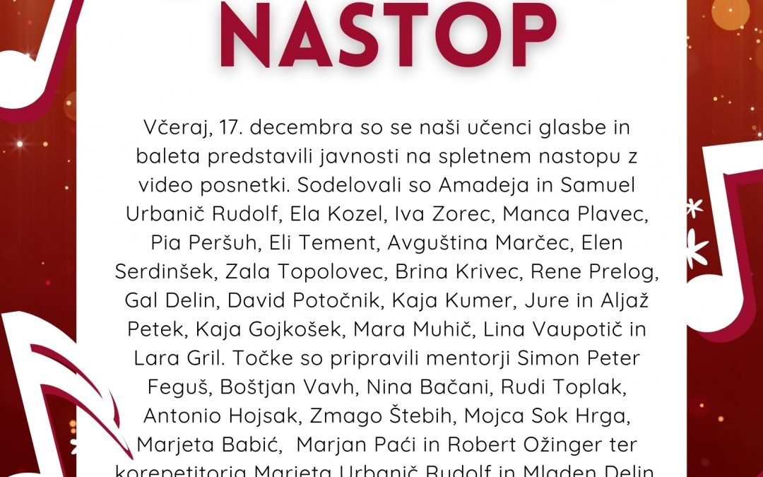 ČESTITKE ZA SPLETNI NASTOP!