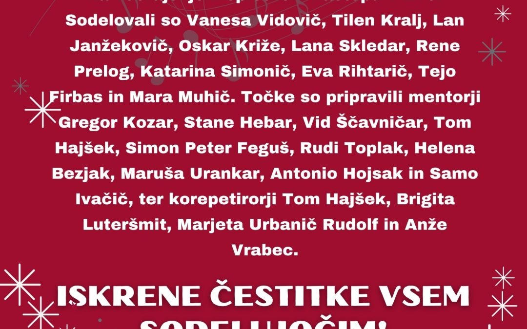 ČESTITKE ZA SPLETNI NASTOP V ŽIVO!